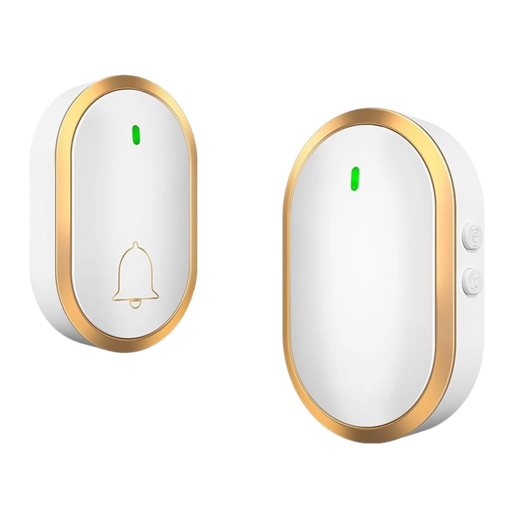 Senmudi Türklingel Funkklingel Set,Steckdosen-Funkklingel,60 Melodien, 4 Lautstärkestufen (wasserdichte drahtlose Türklingel mit LED-Blitz, 300 m Funkreichweite, Plug-in Doorbell), Kabellose Türklingel Batteriebetrieben