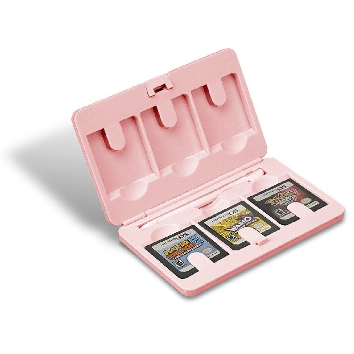 PDP - Performance Designed Products Princess Peach Game Hard-Case Tasche Pink Gaming-Controller (Etui für 6x Nintendo Karten Spiele, Stift, Pen für Nintendo DS DS Lite)