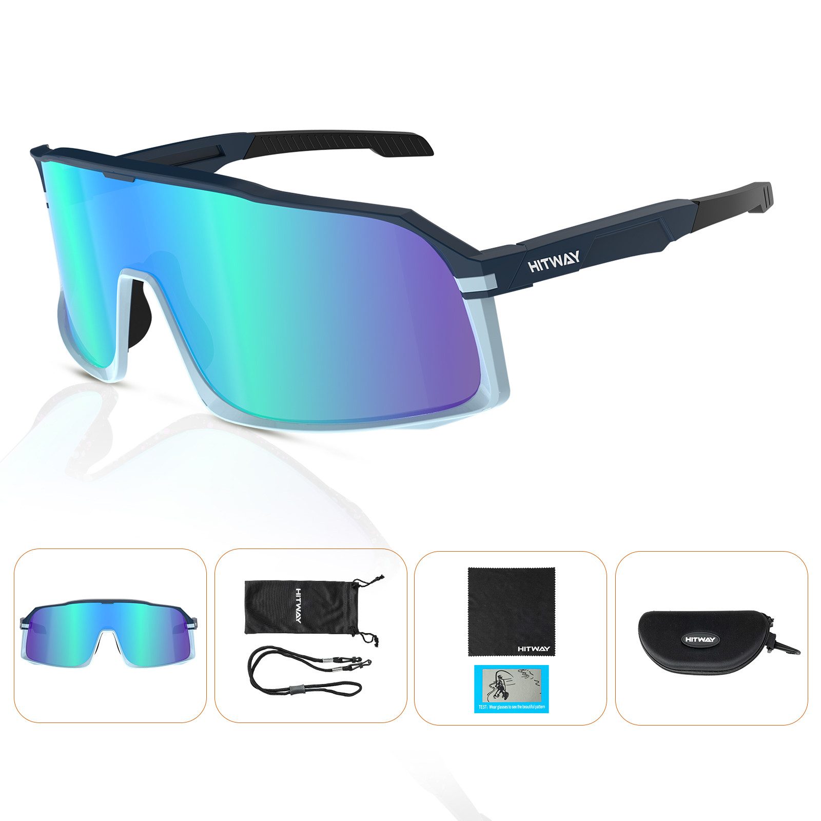 HITWAY Fahrradbrille UV400-Schutz Polarisierte Sonnenbrille Outdoor günstig online kaufen