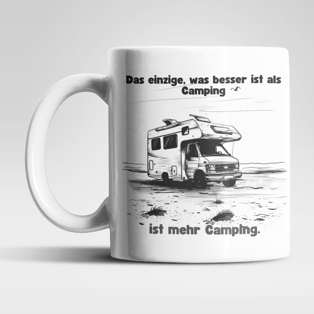 WS-Trend Tasse Camping Camper Wohnwagen Kaffeetasse Teetasse Geschenkidee 325 ml, Keramik