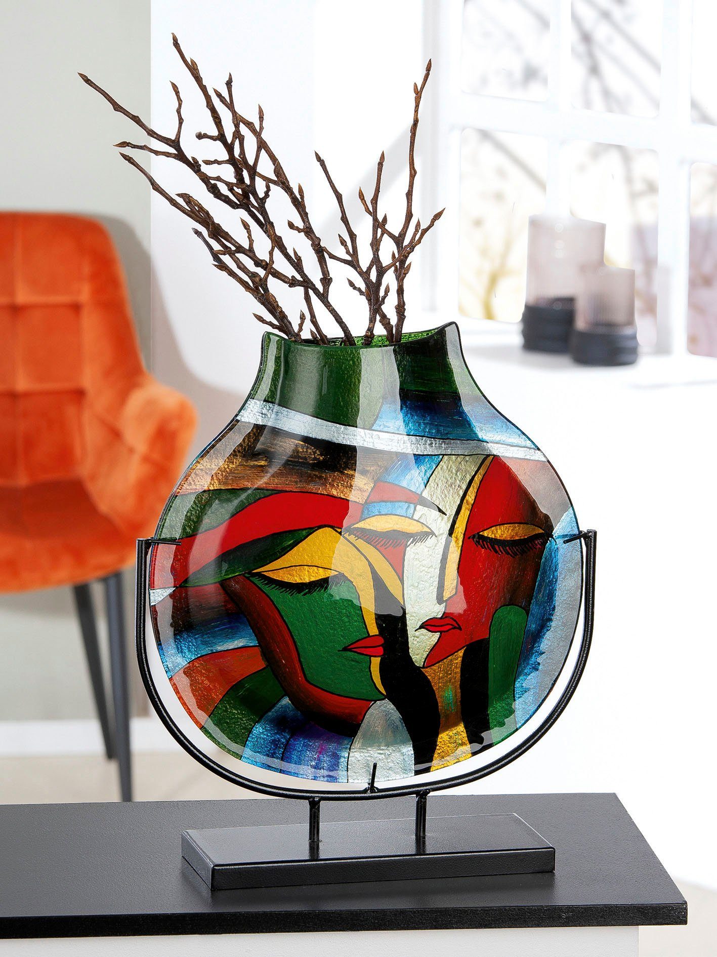 Dekovase Dekoobjekt dekorative Casablanca Glas, St), (1 Vase Gilde by Vero aus