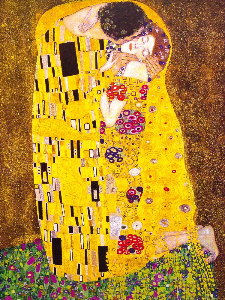 Poster Gustav Klimt Kunstdruck Bild - Der Kuss, 1908 (80 x 60 cm)