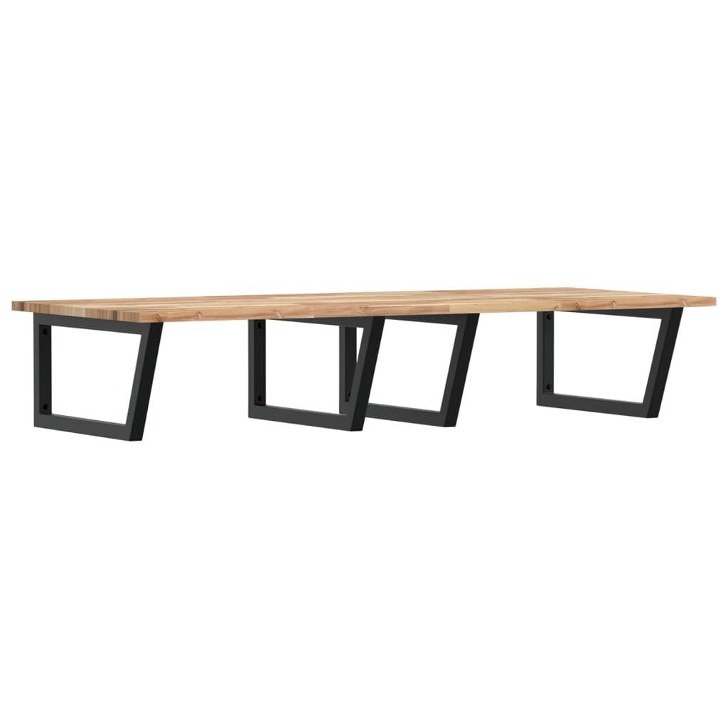 vidaXL Badezimmerspiegelschrank Waschbeckenregal Wandmontage Stahl und nholz (1-St)