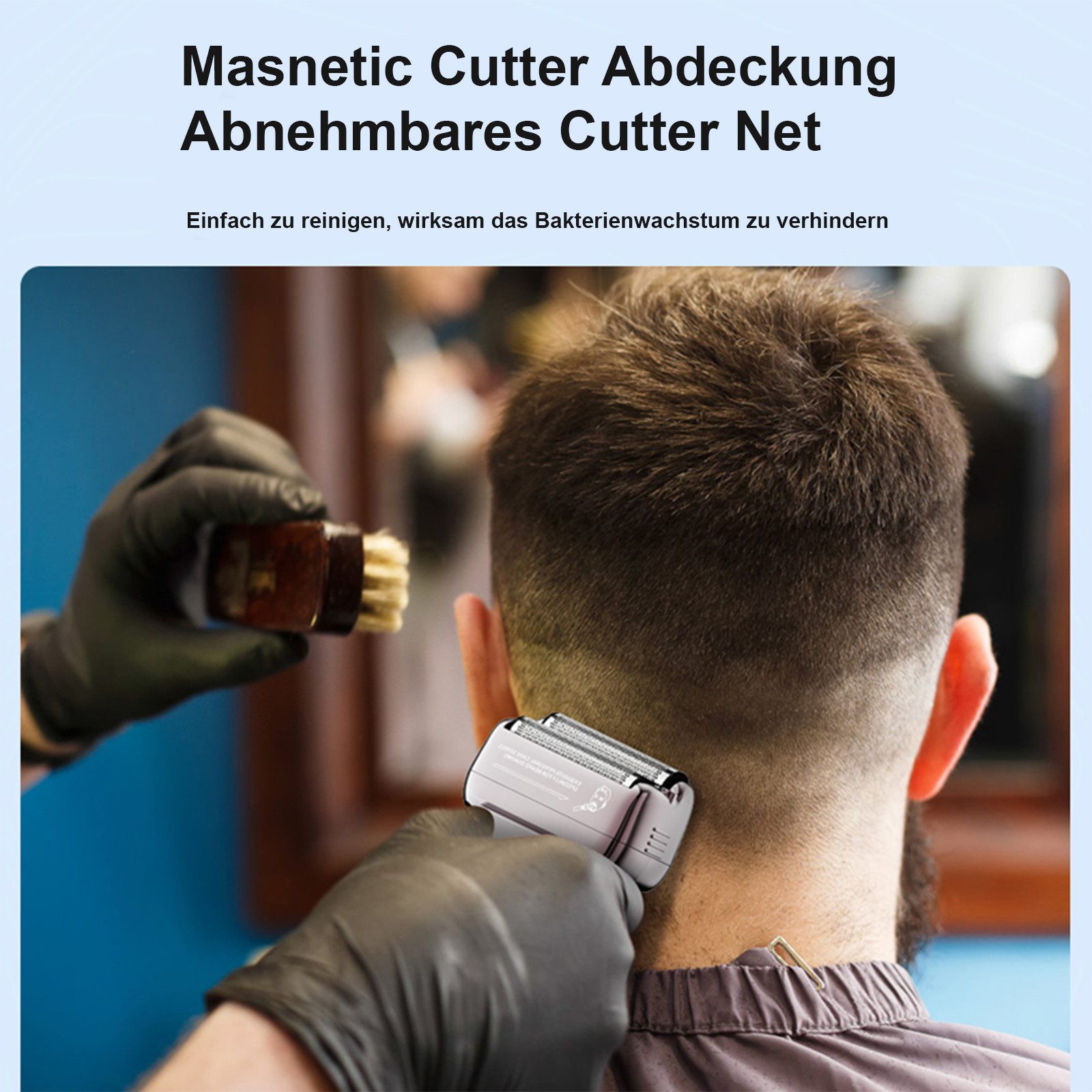 MODFU Haarschneider Profi Haarschneidemaschine Set Haartrimmer, mit Edelstahlklingen, 360° Doppelgitter Rasierer 3 Motorstufen, Akku Laufzeit bis 150 Minuten, für Herren Damen