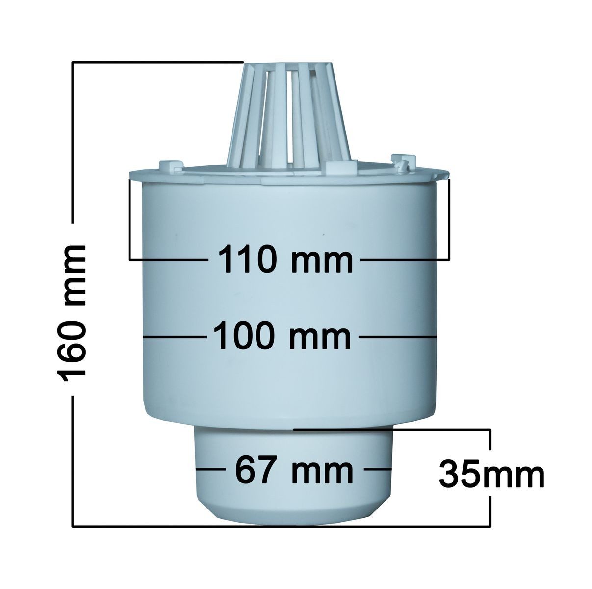 ACO Severin Ahlmann GmbH & Co. KG Entwässerungsrinne Geruchsverschluss, 3-teilig, 3-St., universell für die Rinnenkörper von ACO Self Standardline und Euroline