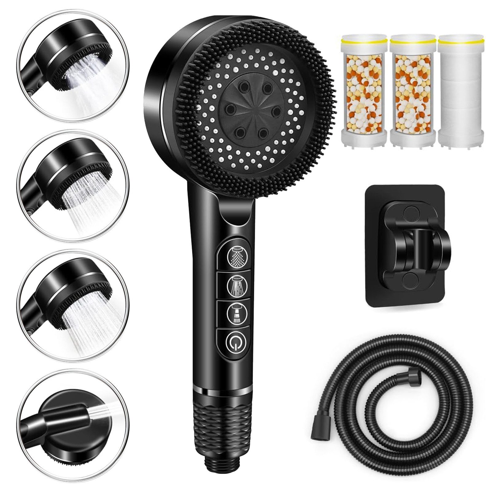 ANYSUN Handbrause Duschkopf mit Schlauch, Filter und Halterung ohne bohren, günstig online kaufen