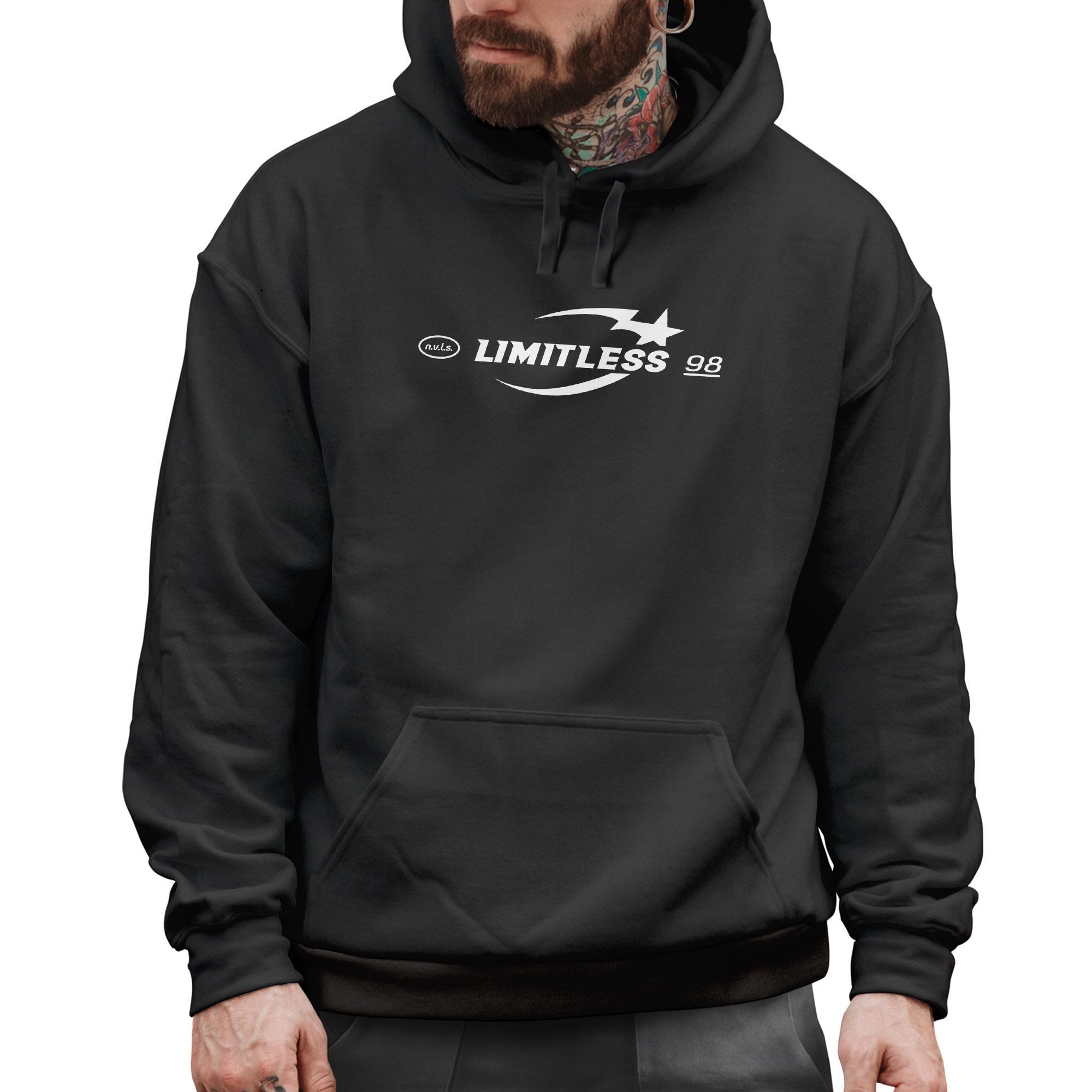 Neverless Hoodie Hoodie Herren Print Limitless Grenzenlos Icon Typographie günstig online kaufen