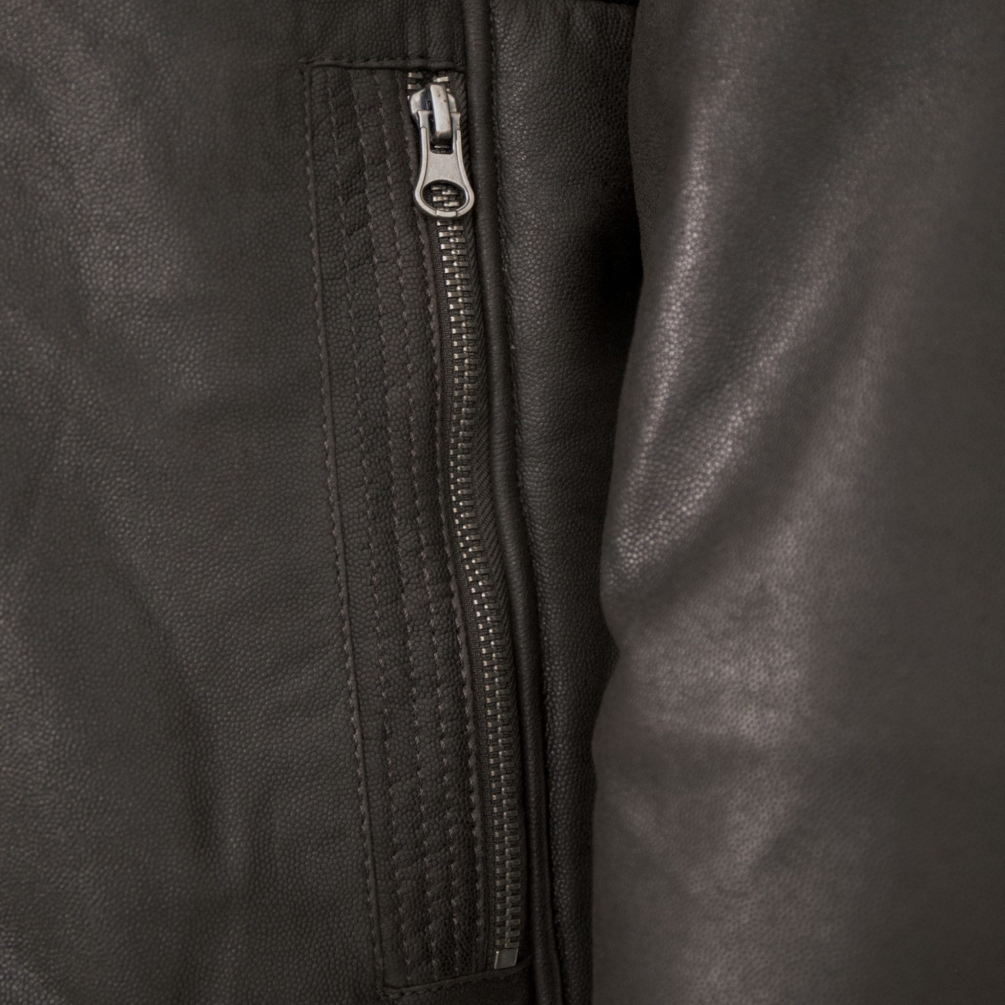 Redpoint Lederjacke Piedro Redpoint - Herren Lederjacke Lammleder Kunstfell dunkelbraun
