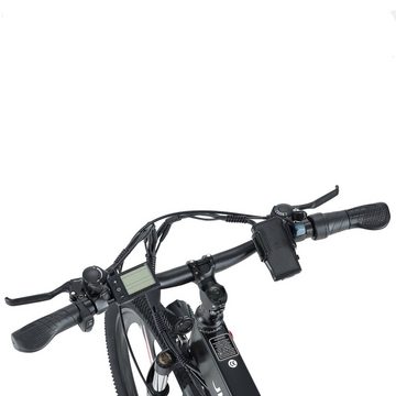 Fangqi E-Bike 26Zoll Faltrad E-bike,Shimano 21 Gang,48V/12.8Ah,Integriertes Rad, Shimano, Automatikschaltung, Heckmotor, (set,Mountainbikes, Elektrofahrräder, Elektromopeds), LED-Scheinwerfer, Hupe, Scheibenbremsen,bis zu 70km