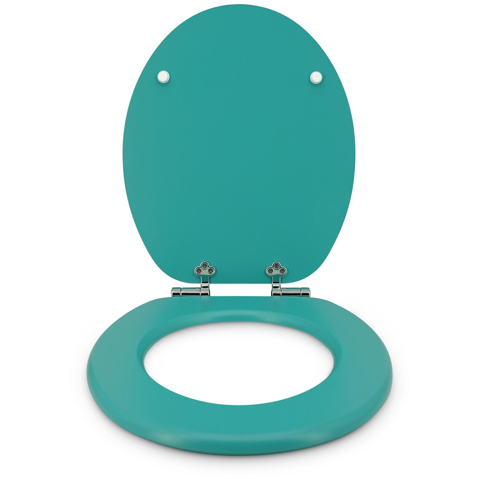 Sanfino WC-Sitz „Mars Green“ hochwertiger Toilettendeckel mit Absenkautomatik aus Holz, viele bunte Motive, hoher Sitzkomfort, einfache Montage – Bild 3 von 5