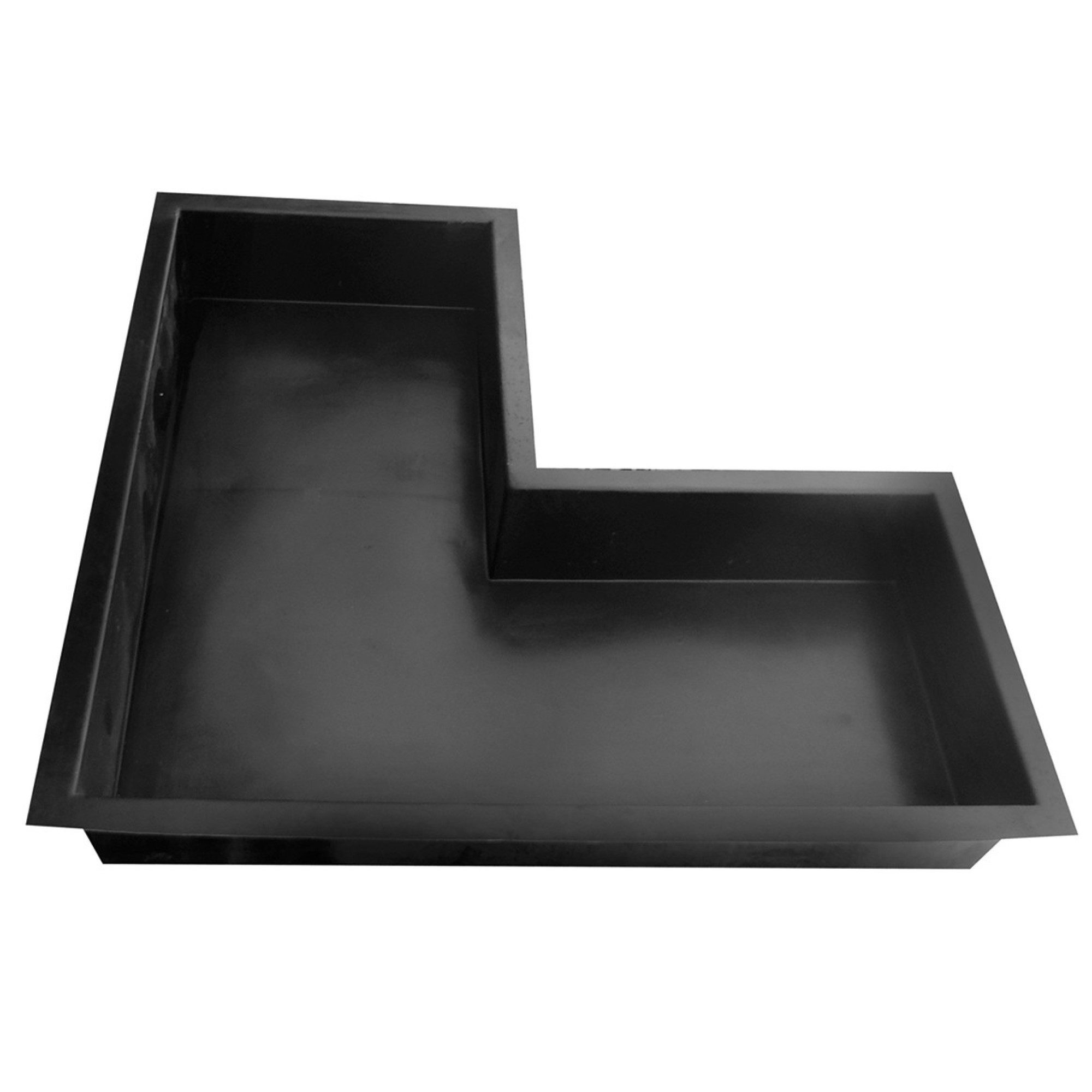 Wacredo Fertigteich GFK Winkelbecken 140 x 70cm, BxLxH: 70x140x35 cm, 350 l, Rechteckbecken, Teichbecken, architektonisch