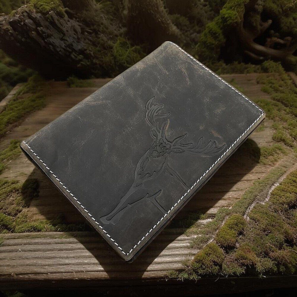 JOCKEY CLUB Brieftasche echt Leder Etui Hülle Dokumenten Mappe für Schwerbehindertenausweis, Waffenschein, Jagdschein, Reisepass, Hirsch