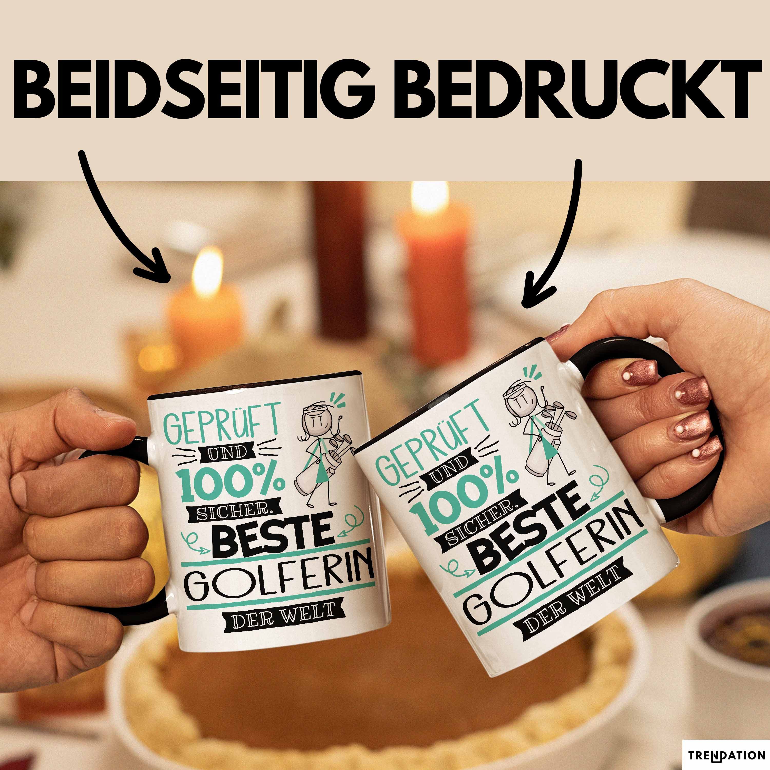 Trendation Tasse Beste Golferin Der Welt Tasse Geschenk für Eine Golferin Geprüft Und