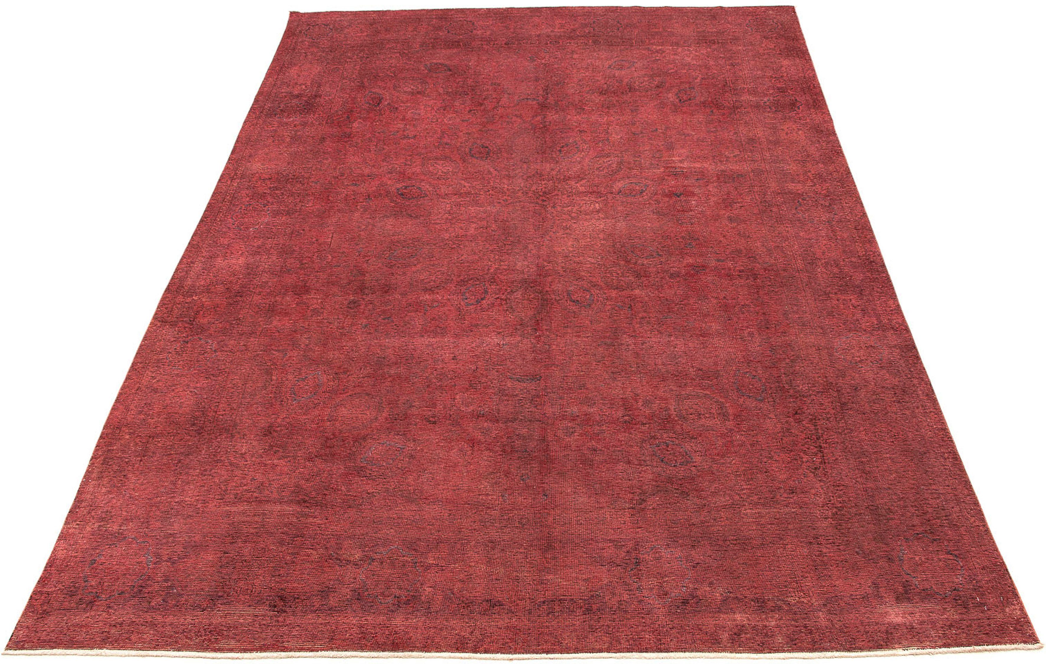 Teppich Vintage - 393 x 285 cm - dunkelrot, morgenland, rechteckig, Höhe: 8 mm, Wohnzimmer, Handgeknüpft, Einzelstück mit Zertifikat