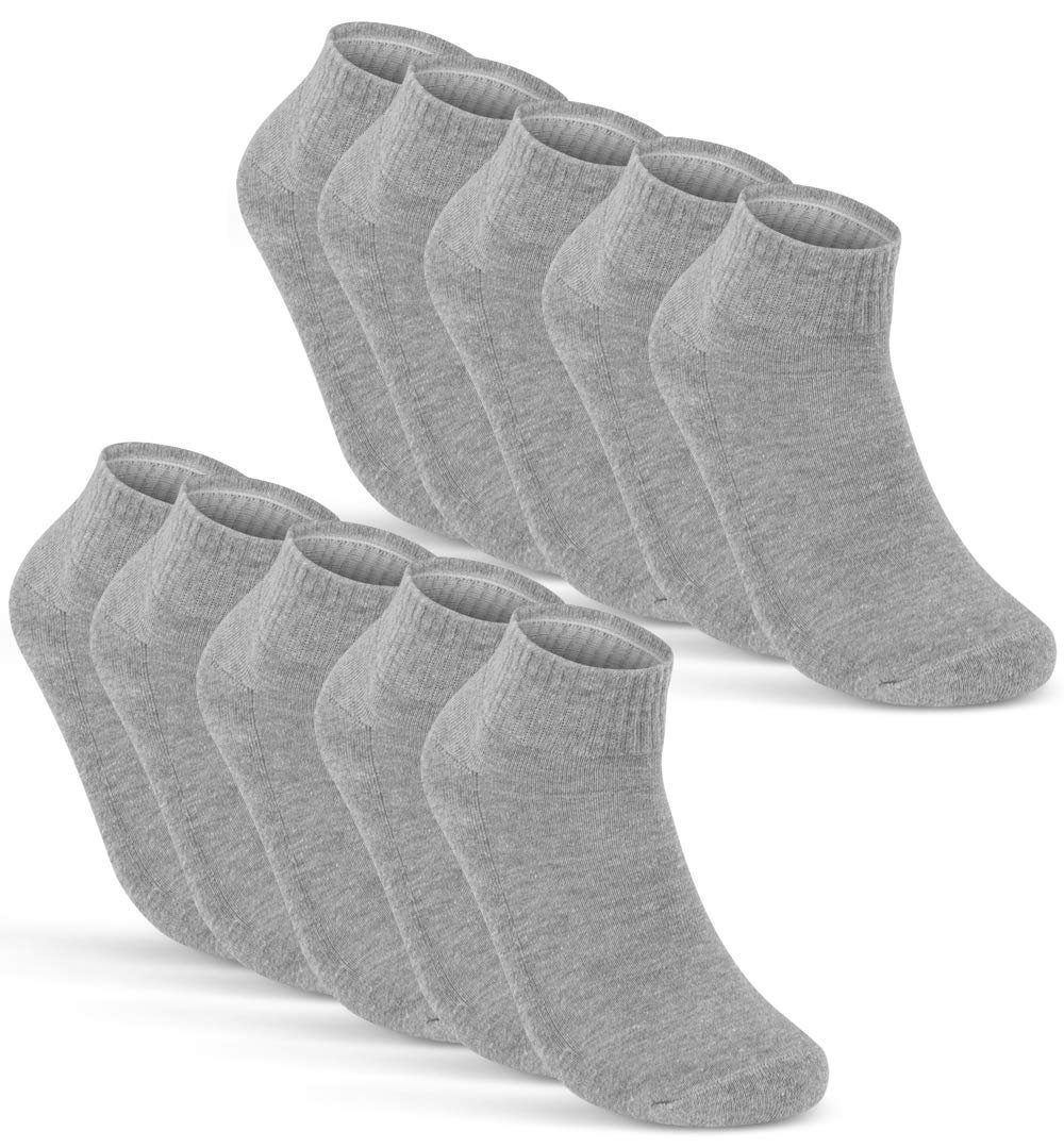 & Sneaker (Grau, sockenkauf24 Sportsocken Sneakersocken Herren Socken WP - 16200 10 SPORT Baumwolle Paar Frotteesohle Damen 39-42)