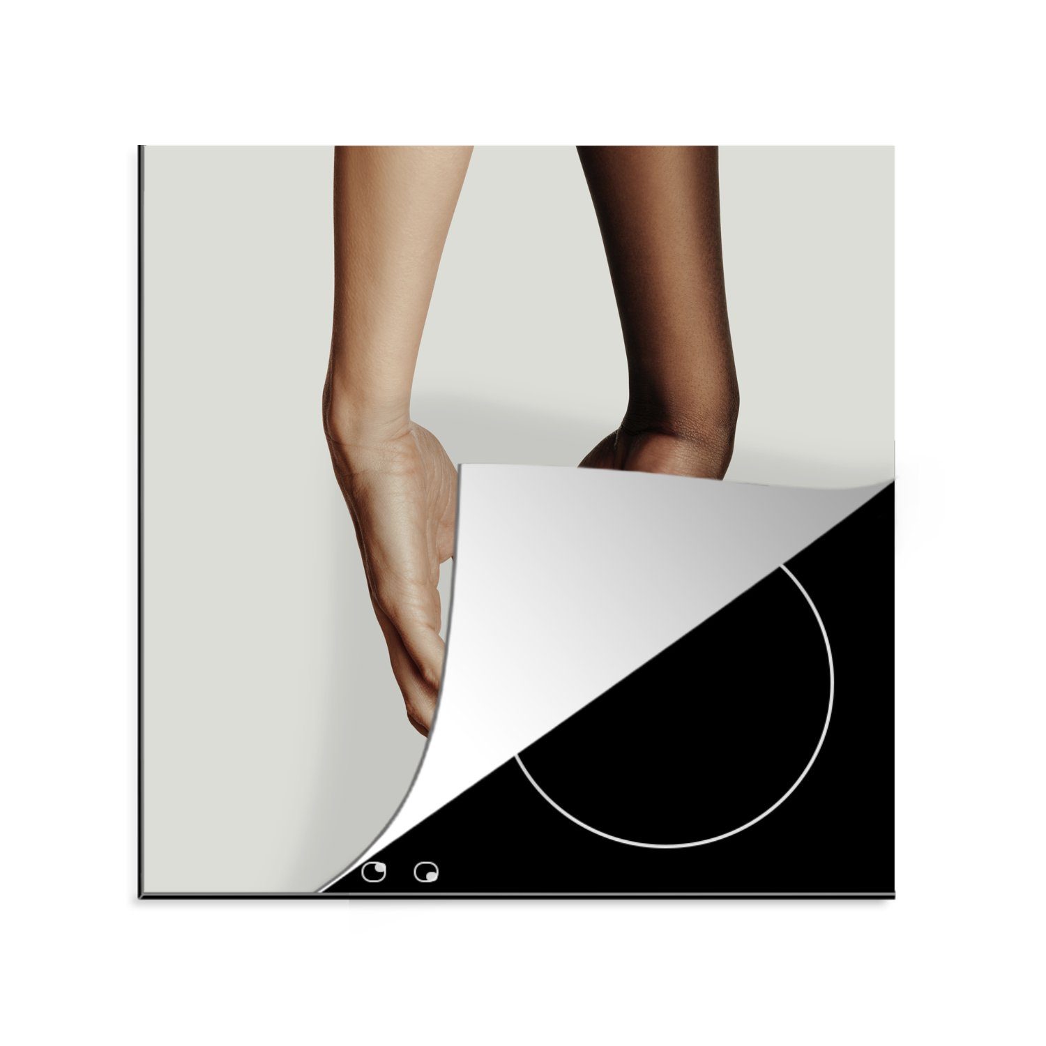 MuchoWow Herdblende-/Abdeckplatte Die Liebe ist stärker, Vinyl, (1 tlg), 78x78 cm, Ceranfeldabdeckung, Arbeitsplatte für küche | Herdabdeckplatten