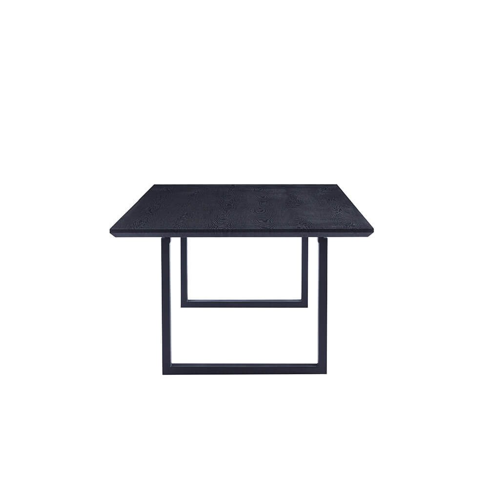 HOME DELUXE Essgruppe Eckig AVENCIA inkl. U-Fuß - 240 x 120 cm Dark Oak, (7-tlg), MDF Esstisch mit U-Fuß & Esszimmerstühle für Esszimmer & Wohnzimmer