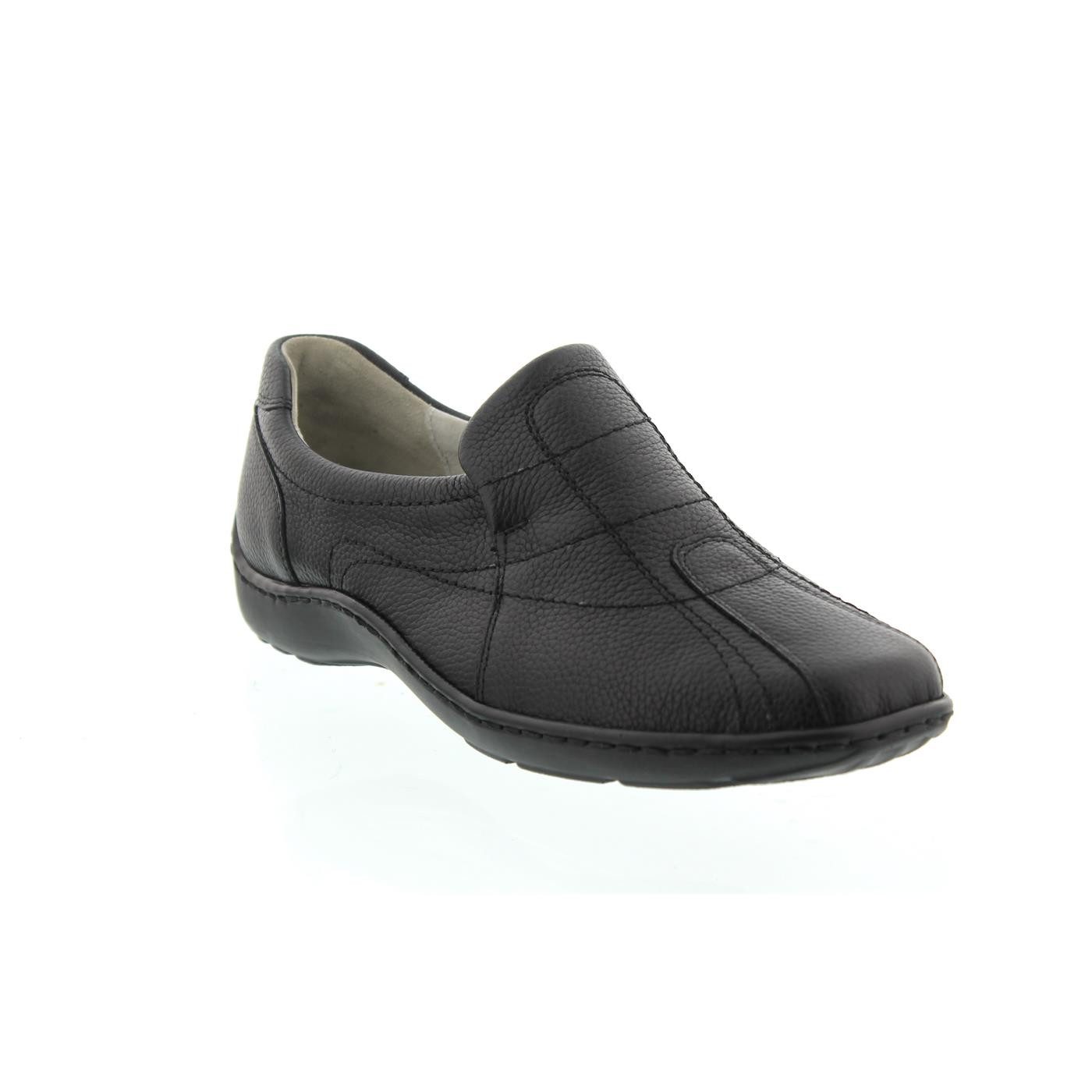 Waldläufer Waldläufer Slipper in Weite H Henni 496504-172-001, Glattleder, Schwar Slipper