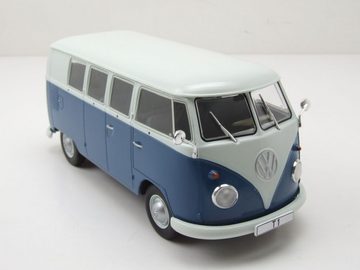 Whitebox Modellauto VW T1 Bus 1960 blau weiß Modellauto 1:24 Whitebox, Maßstab 1:24