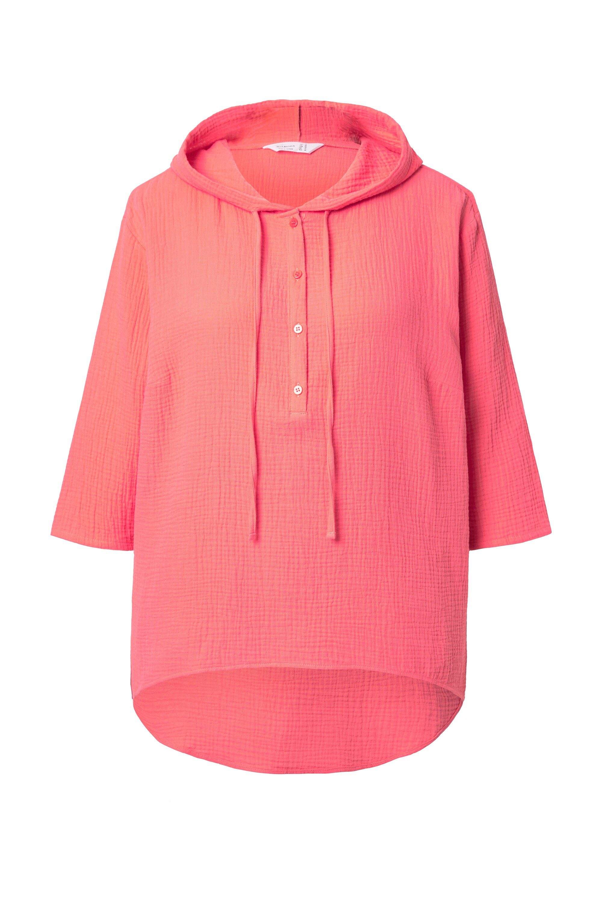 Angel of Style Longbluse Bluse A-Linie Musselin Kapuze günstig online kaufen