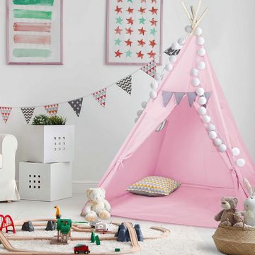 EBUY Spielzelt Kinderzimmer Zelt aus Baumwolle & Holz für Drinnen & Draußen (1-tlg)