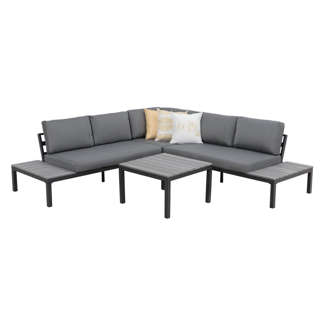 MANDALIKA Garden Loungeset Aluminium Eck Lounge Sofa Set Miro