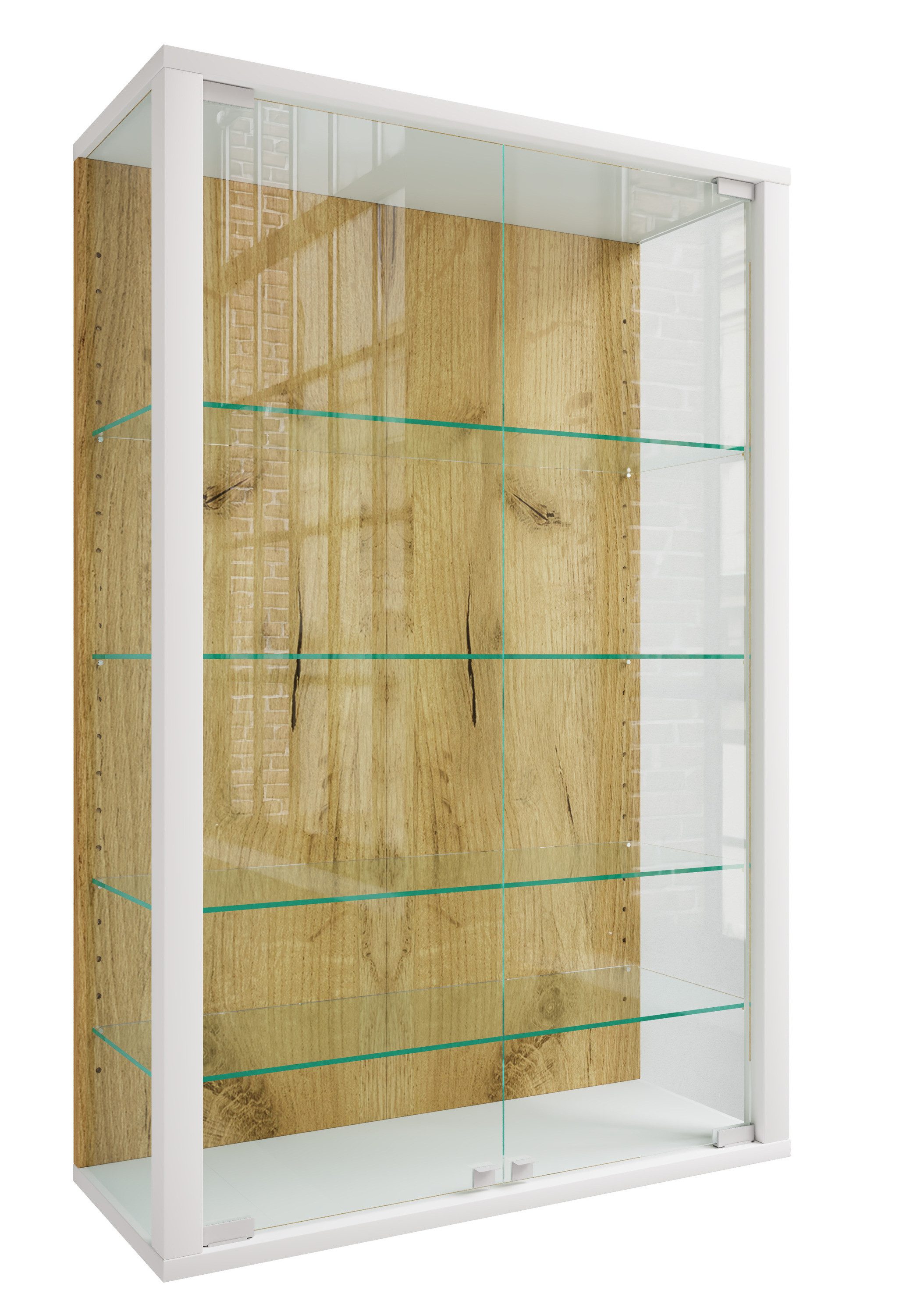 VCM Hängevitrine Wandvitrine Hängevitrine Glasvitrine Glas Udina L