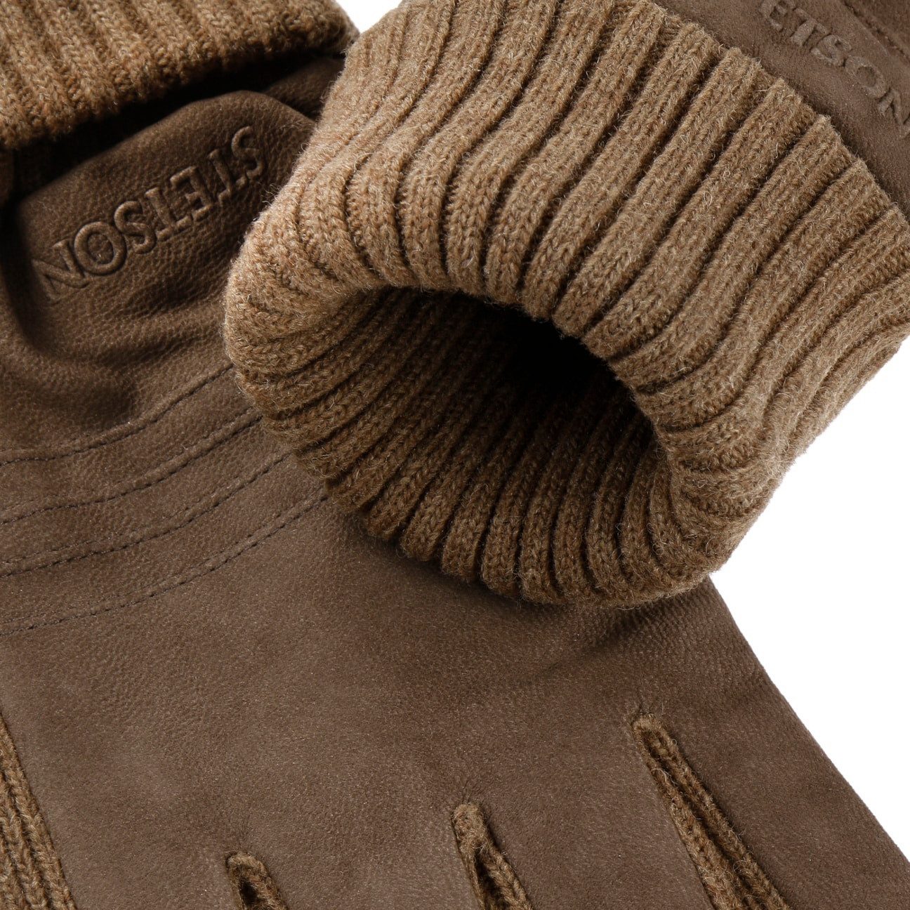 Stetson Strickhandschuhe (1-St) Lederhandschuhe mit Futter