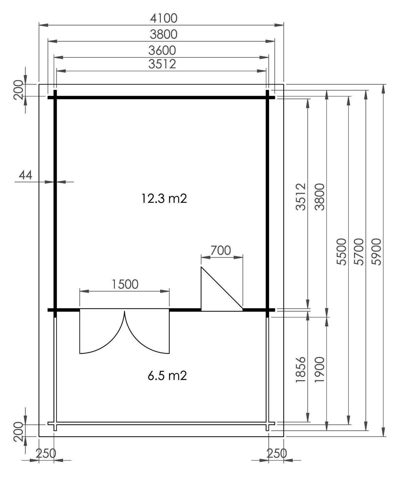 Thumbnail - Alpholz Gartenhaus Timo ISO Premium, BxT: 410x590 cm