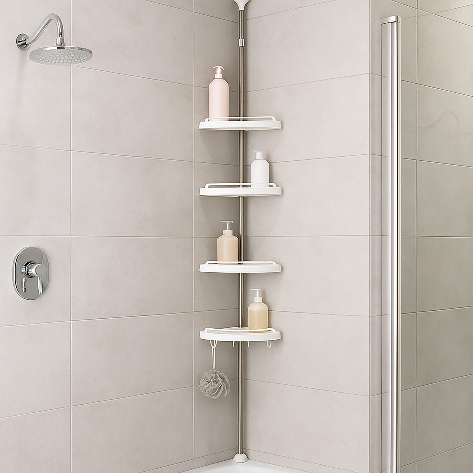 HTI-Living Badregal Teleskop Duschregal, Stück 1-tlg., Teleskopregal Klemmr günstig online kaufen