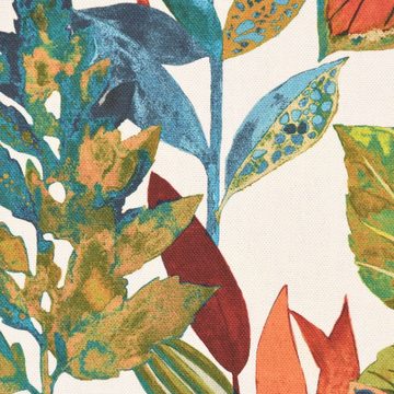 Vorhang SCHÖNER LEBEN. Vorhang Tonga Spice Exotik Blätter Pflanzen bunt 245cm, SCHÖNER LEBEN., Smokband (1 St), blickdicht, Baumwolle, handmade, made in Germany, vorgewaschen