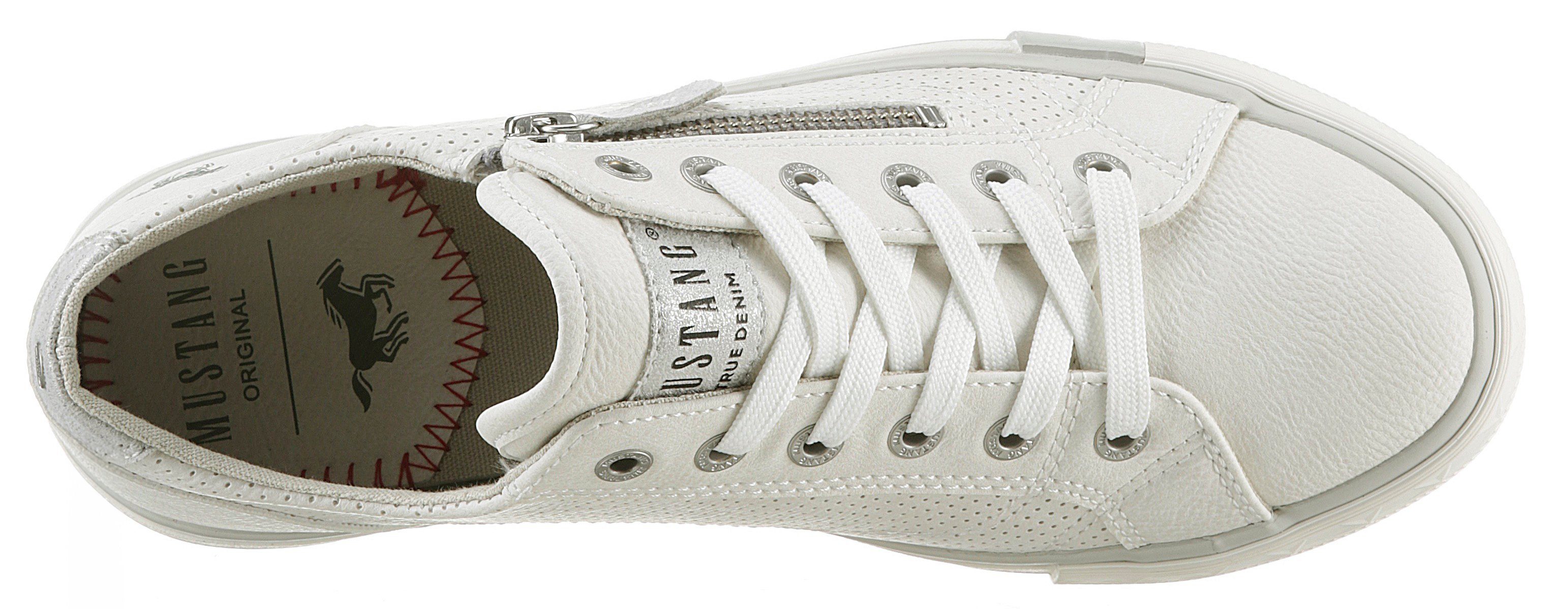 Mustang Shoes Sneaker, Freizeitschuh, Halbschuh, Schnürschuh mit Außenreißverschluss