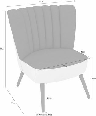 Max Winzer® Sessel Aspen, im Retrolook, zum Selbstgestalten