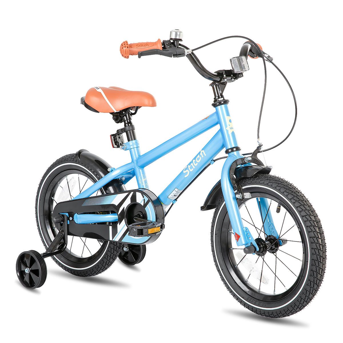 JOYSTAR Kinderfahrrad Totem 12/14/16/18/20 Zoll Kinderfahrrad für 2-11 jährige Jungen, mit Stützräder, Kotflügel, Front and rear dual brakes, Reflektorplatte