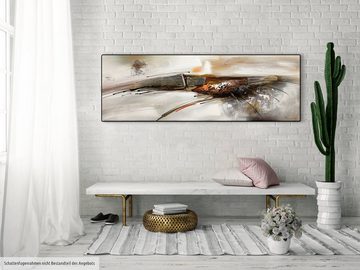 KUNSTLOFT Gemälde Any Illusion 150x50 cm, Leinwandbild 100% HANDGEMALT Wandbild Wohnzimmer