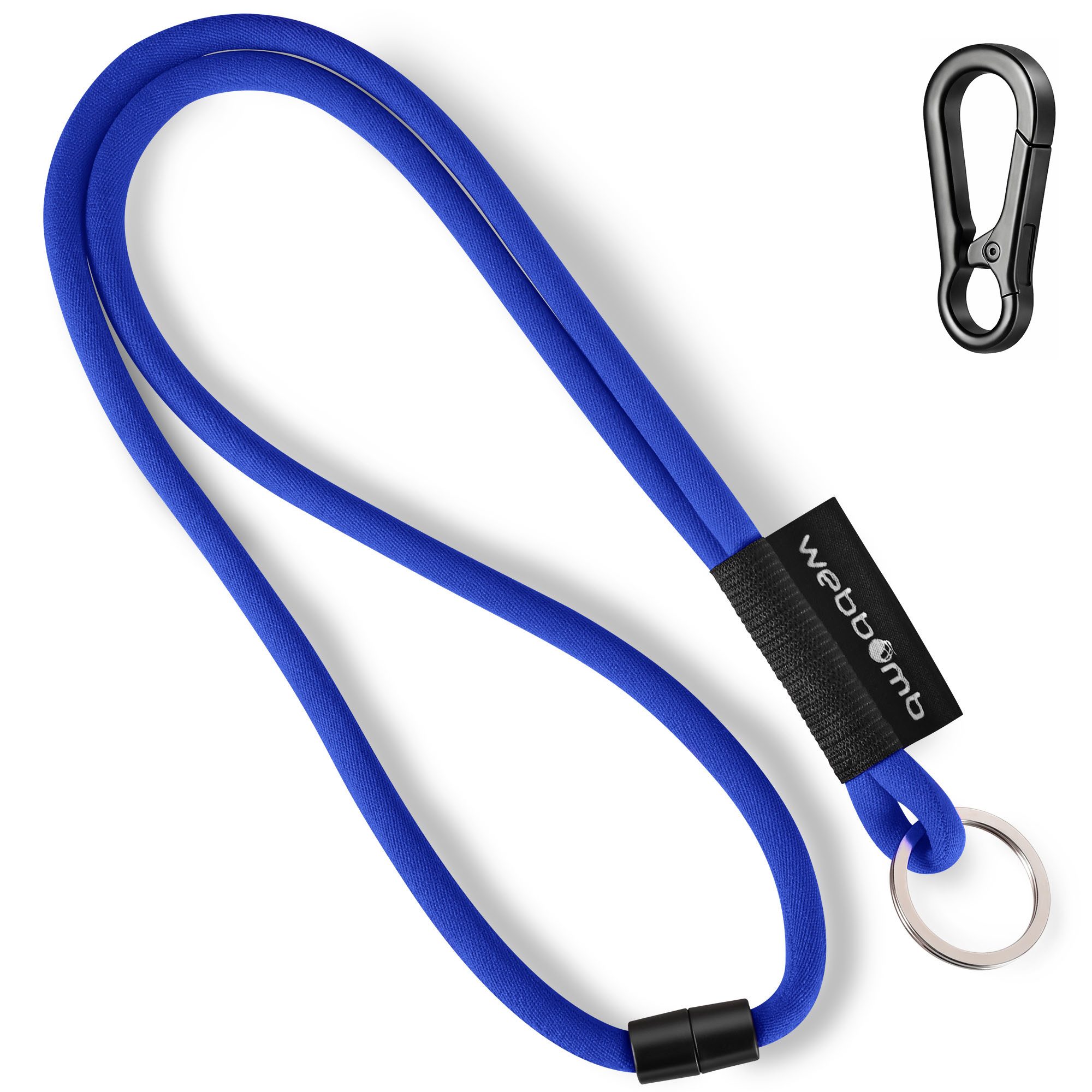 WEBBOMB Schlüsselanhänger Lanyard Tubular Schlüsselband mit Karabiner + Schlüsselring keychain