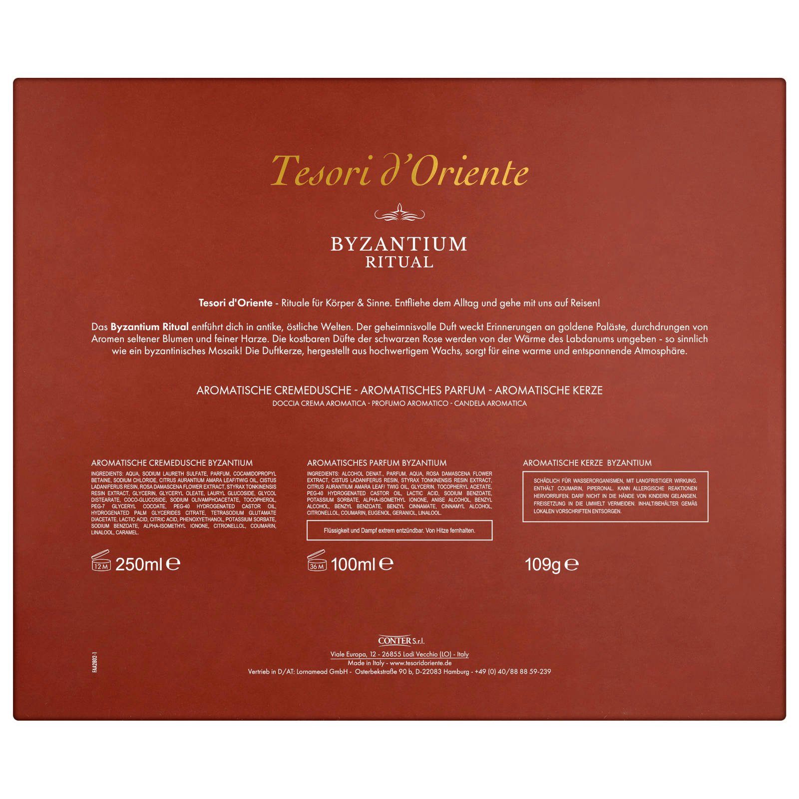 Tesori d´Oriente Duft-Set Hammam Ritual Geschenksets Byzantium, Ayurveda Set, Wellness