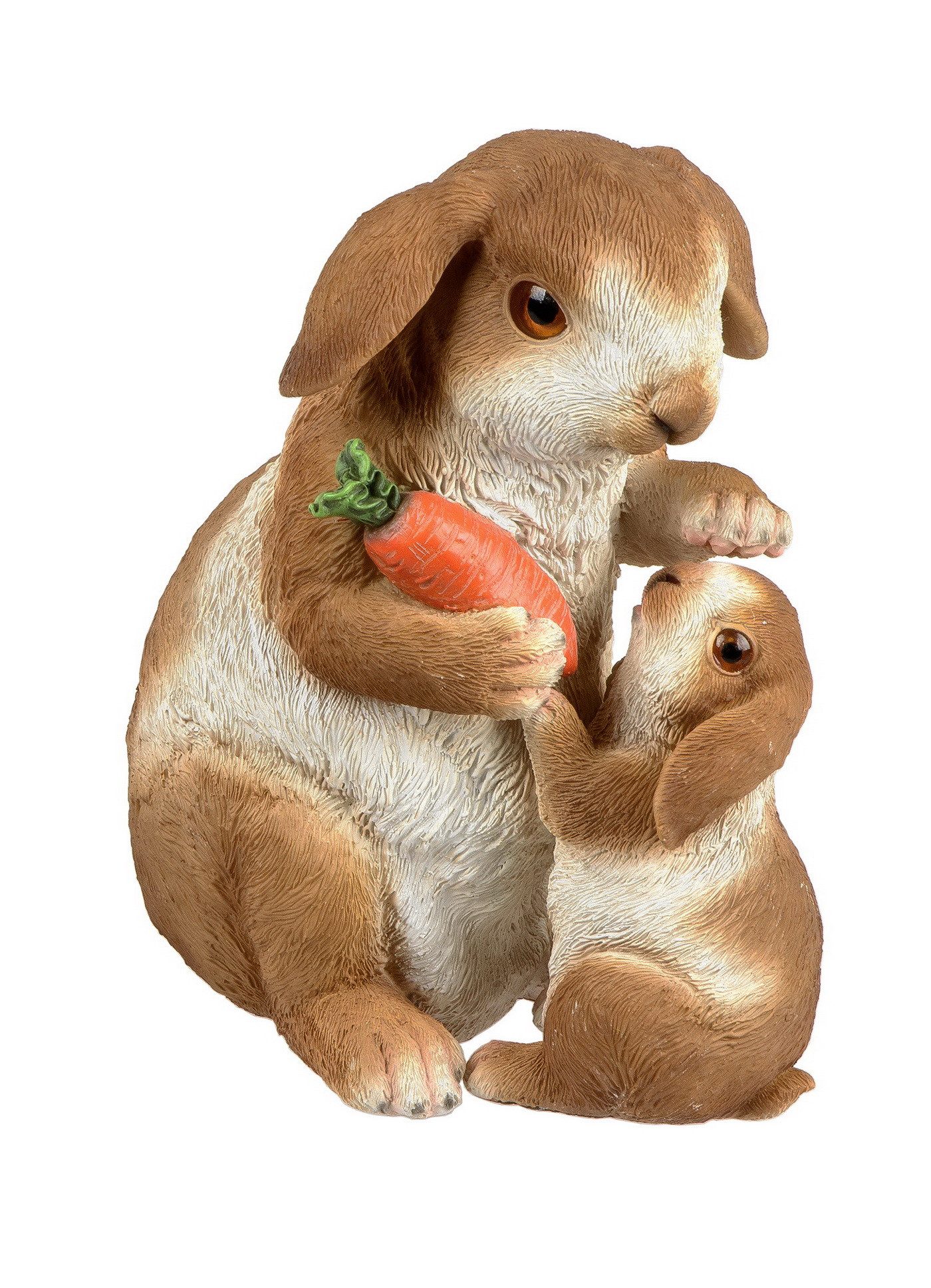 Kaufhaus le petit Osterhase Hase Hasen Kind Kaninchen Deko Garten Figur Dekohase Paar Skulptur, Dekofigur Osterfigur Tierfigur Dekoskulptur aus Polyresin (Kunststein)