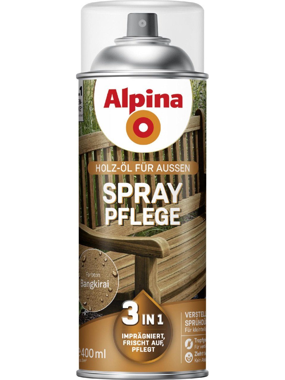 Alpina Hartholzöl Alpina Spray-Pflege 0,4 L bangkirai