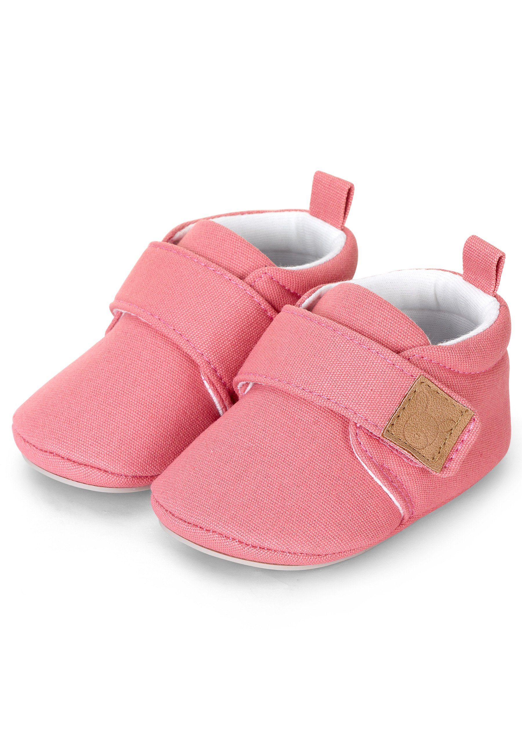 Sterntaler® Babykrabbelschuh uni Krabbelschuh (1-tlg., Baby Hausschuhe unifarbend, Babyschuhe weich gefüttert) Krabbelschuhe Baby mit Klettverschluss und Anti-Rutsch-Sohle