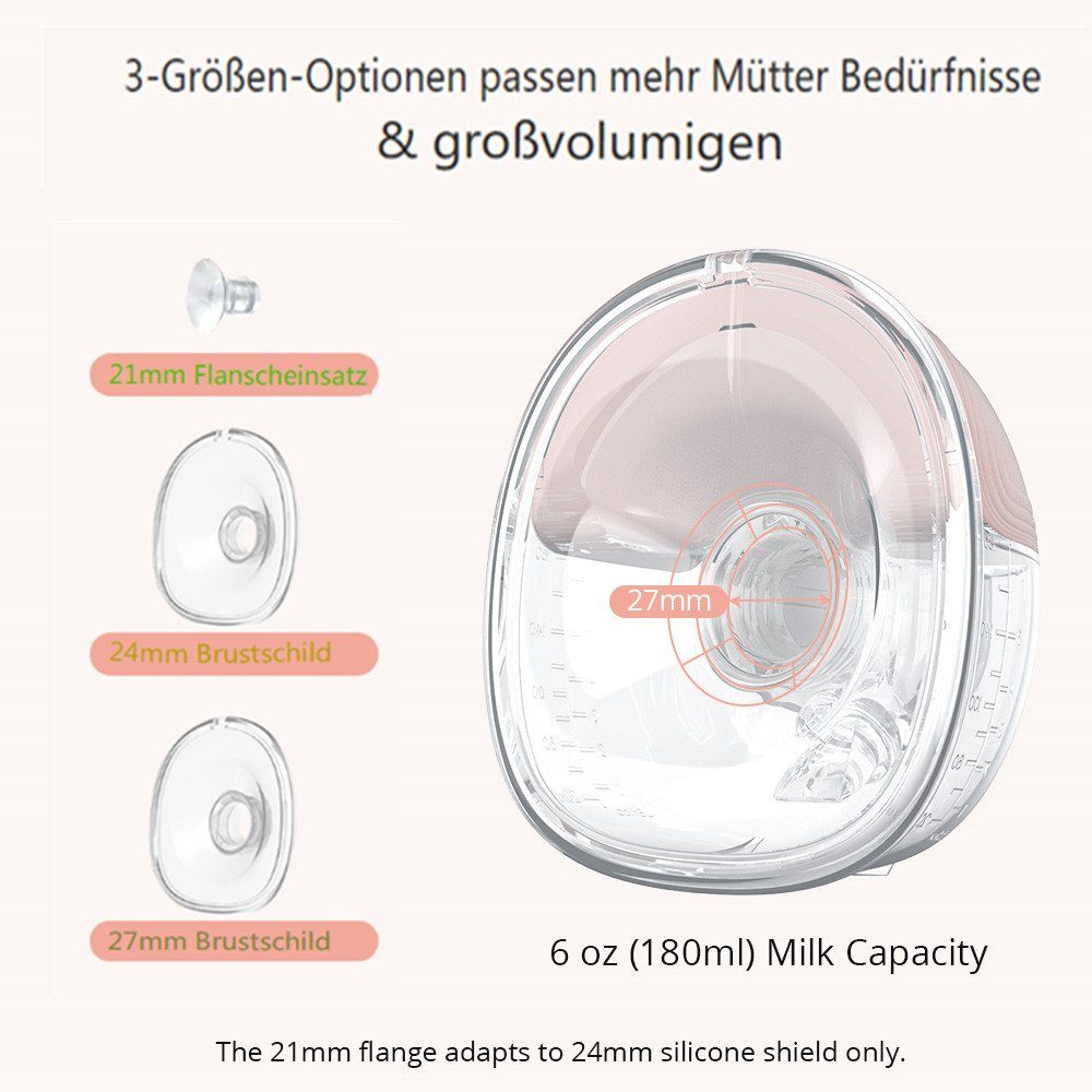 Modi bioby 180ml tragbar Babyflasche Elektrische Doppelmilchpumpe, LED 3