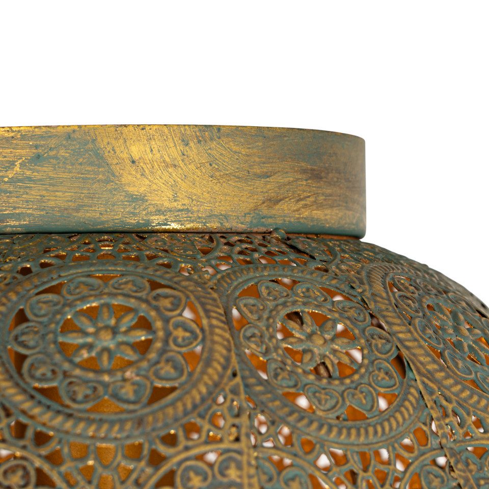Qazqa Deckenleuchte Baloo, ohne Leuchtmittel, Warmweiß, QAZQA Deckenleuchte, e27, Grün, Stahl, Orientalisch