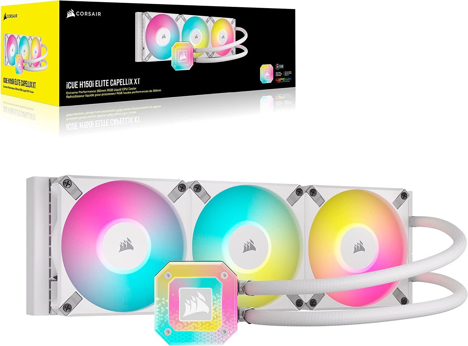 CPU Kühler iCUE H150i ELITE CAPELLIX XT White, Liquid CPU Cooler