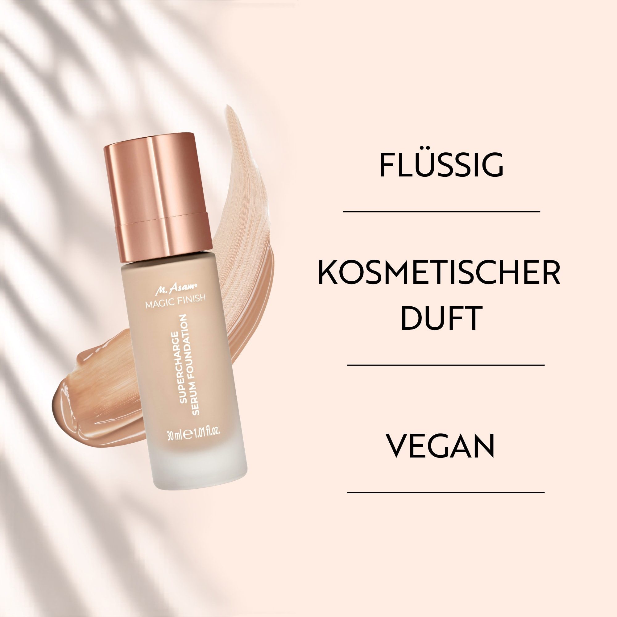 asambeauty Foundation Supercharge Serum Foundation Warm Sand – Bild 5 von 5