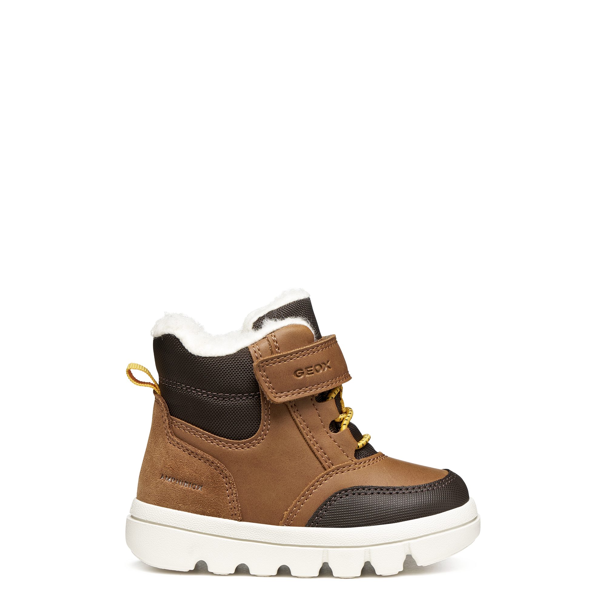 Geox GEOX WILLABOOM, Warmfutter, Braun kombiniert, Kinder Winterstiefel