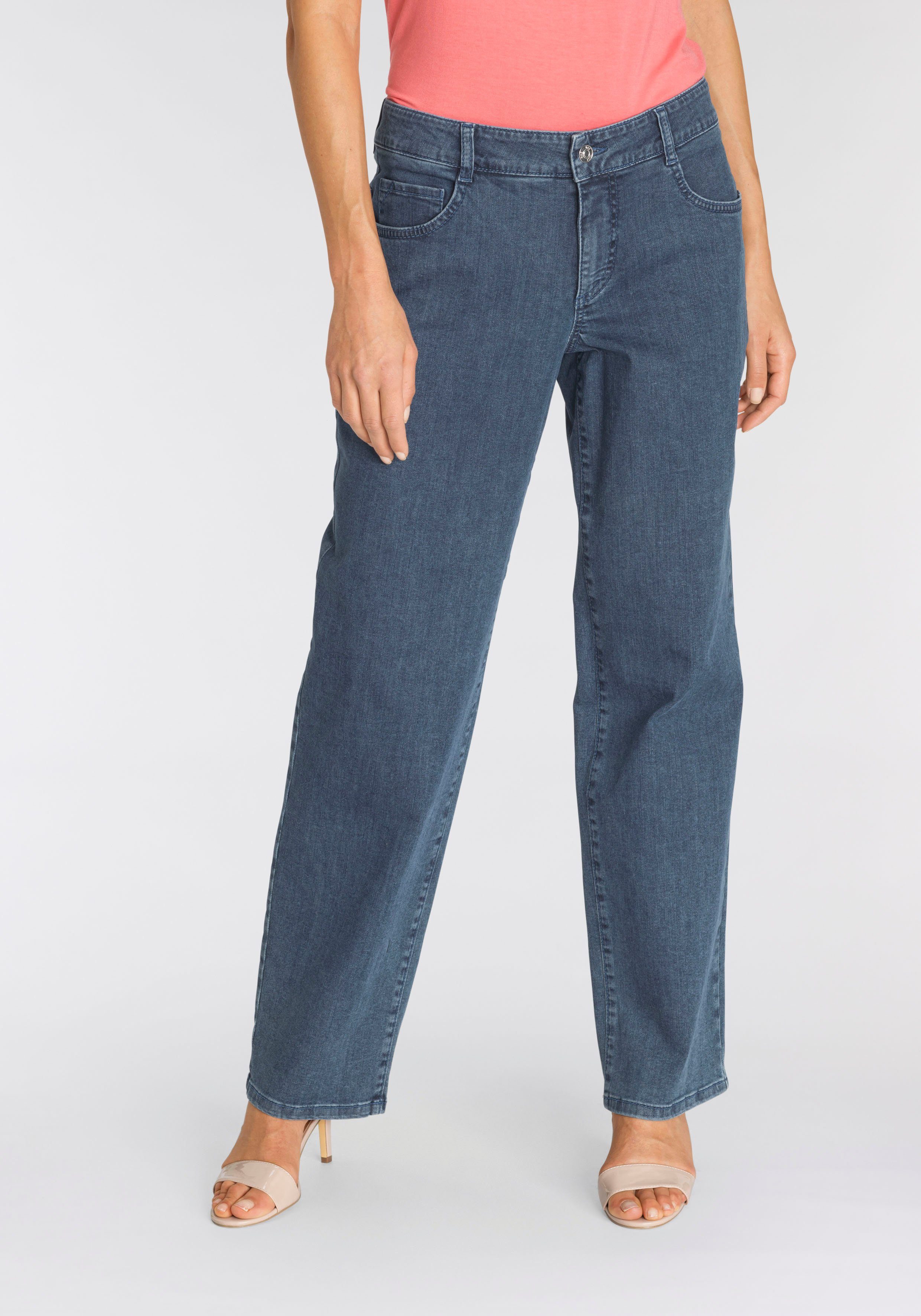 Damen Bekleidung Jeans Jeans mit gerader Passform Missguided Denim jeans in Blau 