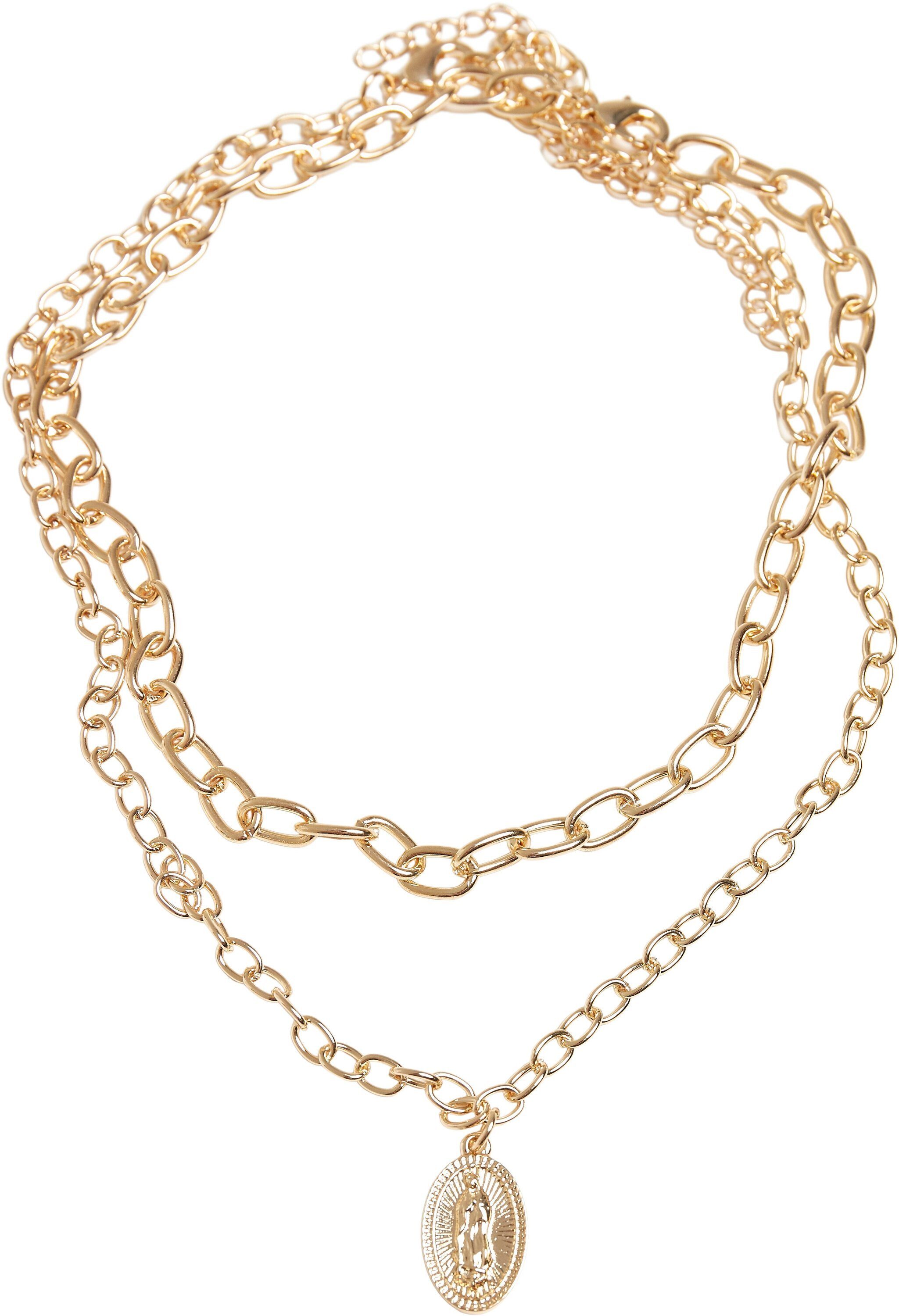 URBAN CLASSICS Edelstahlkette Accessoires Madonna Layering Necklace