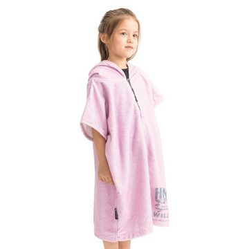 HOMELEVEL Bademantel Frottee Badeponcho mit Reißverschluss - Handtuch Poncho für Mädchen, Baumwolle