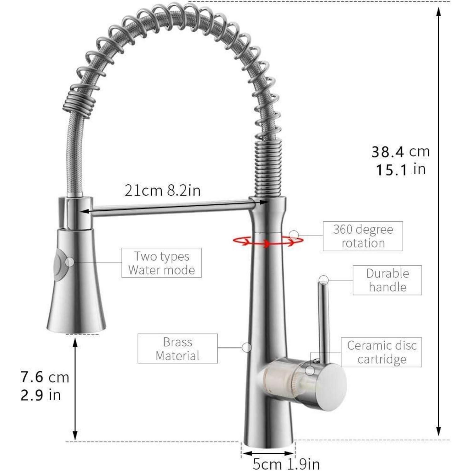 LuxusKollektion Küchenarmatur Niederdruck Küchenarmatur mit Dual-Spülbrause günstig online kaufen