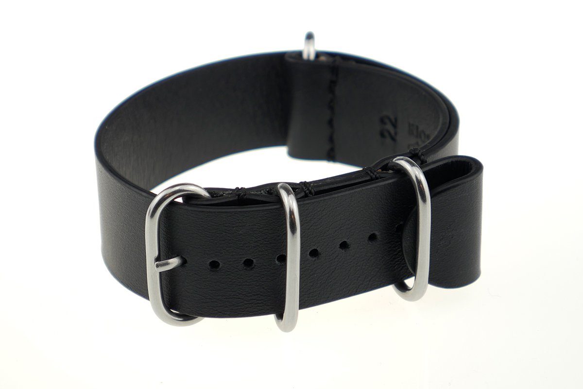 Uhrenarmband Nato-/ Durchzugsband Atlanta 20mm schwarz
